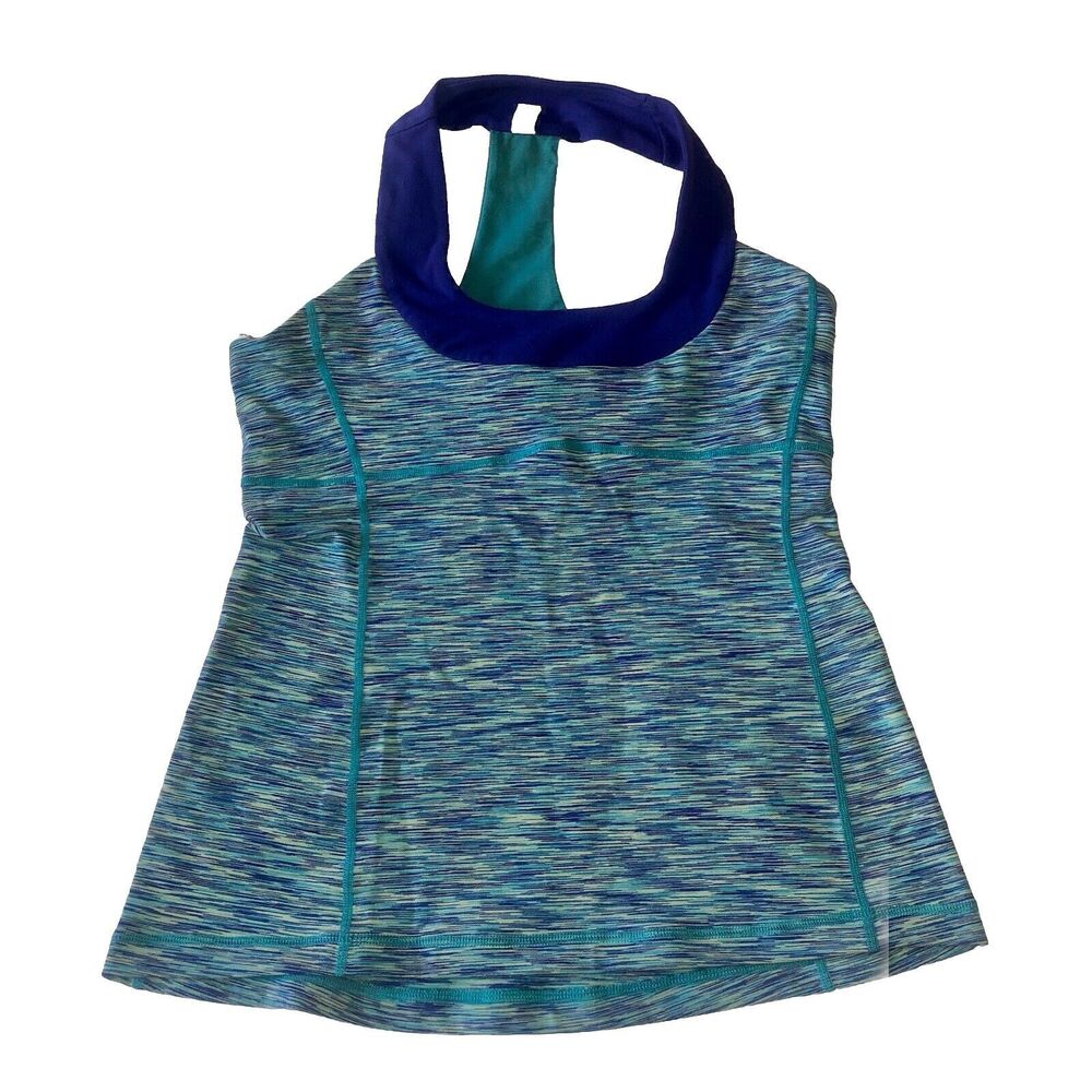 Lululemon Scoop Neck Tank Top Space Dye Bruised Berry Green 8